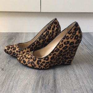 Banana Republic Leopard Print Wedge Heels